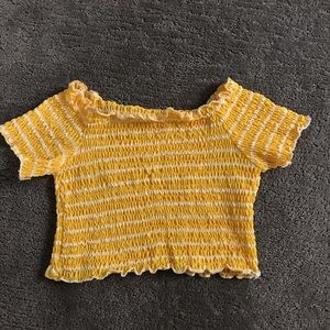 Crop top, of the shoulder SHEIN top,